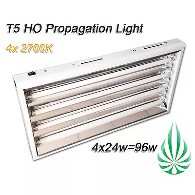 Hydroponics T5 Grow Light Reflector Mirror Shade 4x2700k Tubes Propagation Set • $129