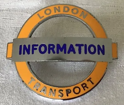 London Transport Information Cap Badge • £155