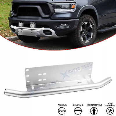 LED Silver Alloy Front Bumper Plate Mount Bracket Silver For Ram Lincoln Rivian • $29.79