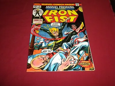 BX3 Marvel Premiere #15 Marvel 1974 Comic 7.5 Bronze Age 1ST IRON FIST! • $231.05