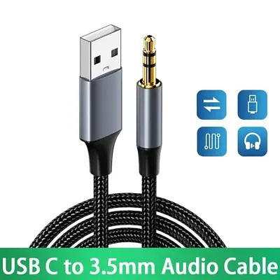 USB A To 3.5 Jack Headphone Male To Male USB To 3.5mm Audio Cable Aux Line • $10.02