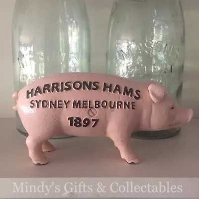 Cast Iron Pig Money Box Money Bank Harrisons Hams • $36.95