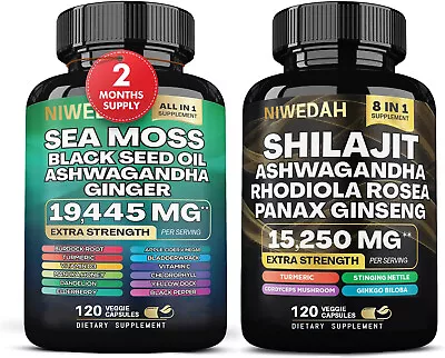 Sea Moss Bundle Black Seed Multivitamin & Shilajit Power Combo USA • $39.99