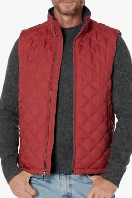 Brooks Brothers  Red Zip Vest Diamond Quilted Zip Front Size XLarge • $48