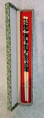 Vintage~ Cloisonne~8.25 L~Enamel Chopsticks In Original Gift Box VGC • $9.07