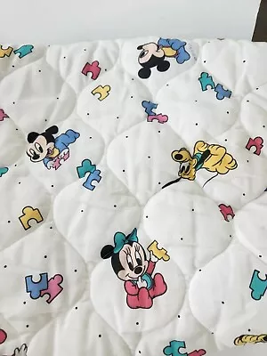 VHTF RARE VNTG Dundee Disney Mickey Mouse 80s 1980s Quilted Baby Blanket Mint  • $84.95