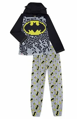 £19.65 • Buy Batman Pajamas Size 6-7 8 Boys Hoodie Shirt Fleece Pants Set Winter LEGO NEW NWT