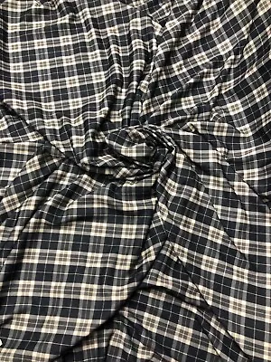 £13.85 • Buy 4 Metres Good Quality Wool Blend Jersey Stretch Check Print Dress Fabric Cheap