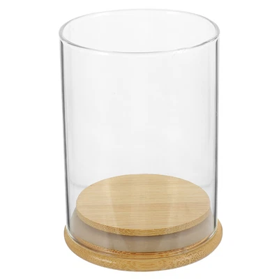 $11.94 • Buy 1 Set Clear Candle Cover Clear Glass Cylinder Open Ends Clear Glass Candle