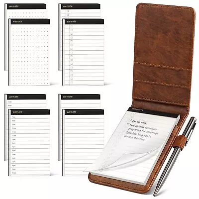 WEMATE 10 Pieces Notepad Holder Set Pocket Notebook-Included Mini Pocket Notepad • $18.64