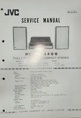 JVC - Nivico - 4400 - Compact Stereo - Service Manual • $15