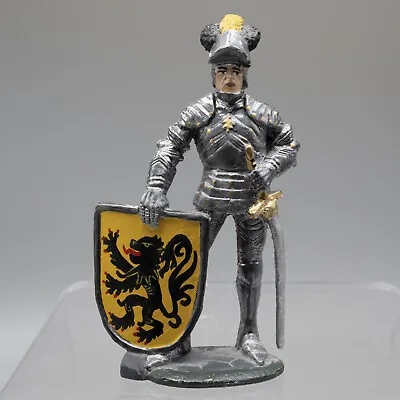 Medieval Knight With Sword And Shield Metal Figure • $19.95