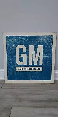 GM Mark Of Excellence Metal Sign General Motors 24  X 24  1960s/1970s • $750