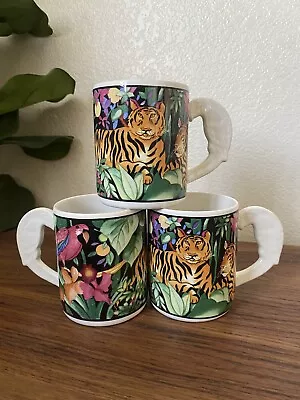 Vitromaster   RAIN FOREST  Ceramic Mug Toucan Rain Forest & Tigers • $15