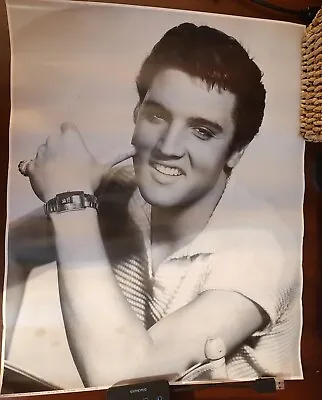 Vintage Elvis Presley Poster The King Black & White 16 X20  #bw4503 1988 • $10