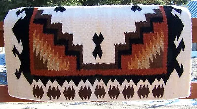 Haymaker Show Blanket - 38x34 (Cream Base/Chestnut And Rust  Accents) By Mayatex • $99.50