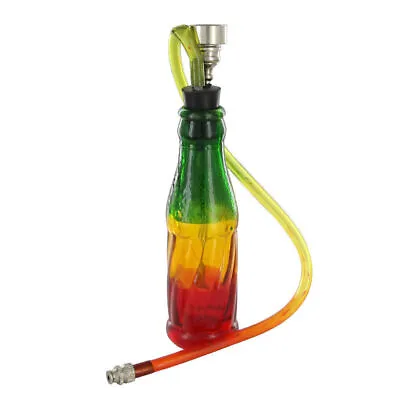 Rastaman Irie Mini Cola Bottle Glass Bong Smoking Hookah Water Pipe Heavy Beaker • $12.81