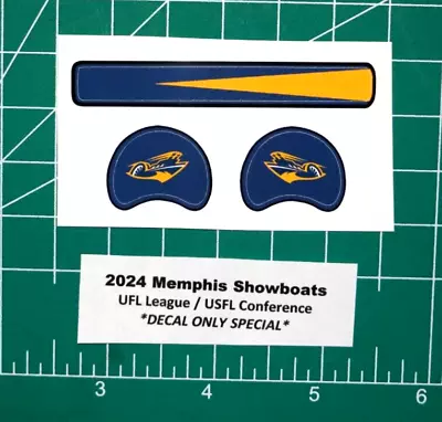 2024 UFL 22 USFL Memphis Showboats Football Gumball Helmets *DIECUT DECALS ONLY* • $2.25