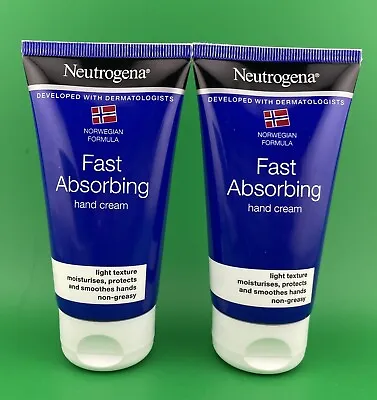 Neutrogena Norwegian Formula Hand Cream 75ml Fast Absorbing Pack Of 2 SEALED • $23.33