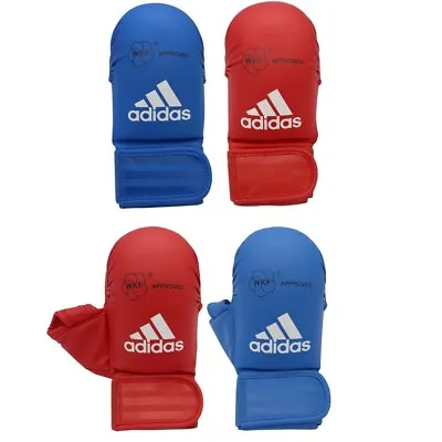 Adidas WKF Karate Mitts Adult Sparring Gloves Competition No Thumb With Thumb • £27.79