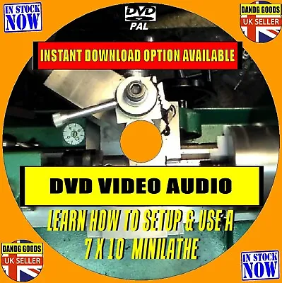 Setup & Operate A 7x10 Mini Lathe Lessons Beginners Diy Guide By Experts Dvd New • £6.99