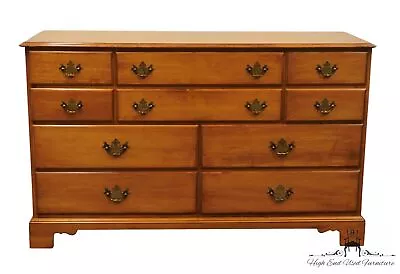 HARTFORD HOUSE Solid Hard Rock Maple Colonial Early American 57? 10-Drawer Dr... • $967.99