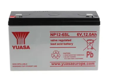 NP12-6SL Yuasa Valve Regulated Lead Acid Rechargeable Battery 12Ah 6v • £23.99