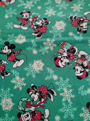 Disney Mickey Minnie Mouse Flannel Sewing Quilting Fabric • $4.99