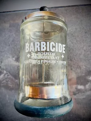 Vintage King's Barbicide Glass Germicide And Disinfectant Jar - USED • $6