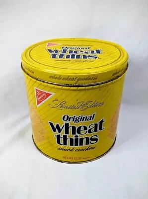 Vintage Nabisco Tin Limited Edition 1987 Wheat Thins Collectible Canister Can • $11.95