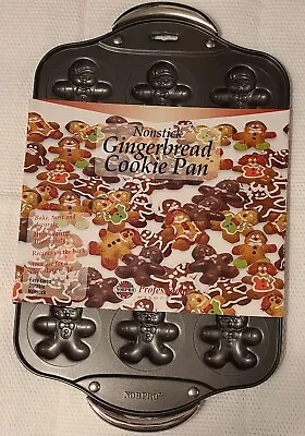Nonstick Gingerbread Cookie Pan From Norpro  19 X 11 / Makes  12 Cookies • $19.95