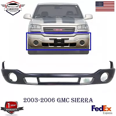 Front Bumper Lower Valance Primed With Fog Light Holes For 2003-2006 GMC Sierra. • $107.99