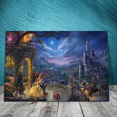 $20.99 • Buy Beauty And The Beast Movie Poster Canvas Wall Art HD Printed Painting Home Decor