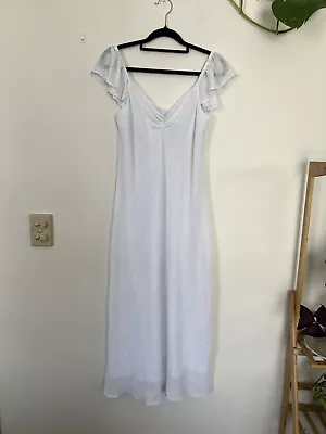 White Grace Marr Dress - Size 10 Vintage 90s 2000s Slip Made In Australia • $30