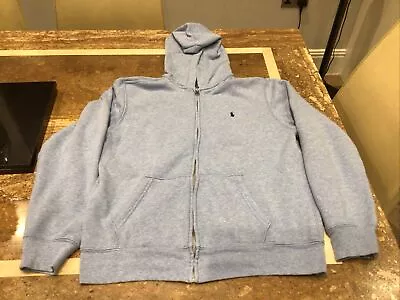 Polo Ralph Lauren Zip Up Hoodie Size XL (TG 18-20) Light Blue • £5.99