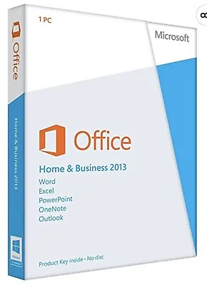 1 PC Microsoft Office Home And Buisness 2013 Windows 8 Compatible  • $89.99