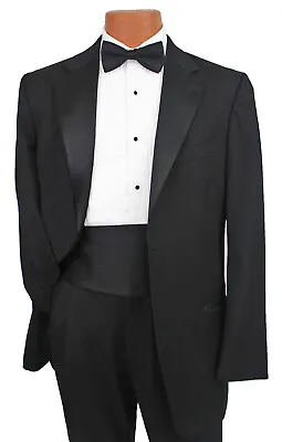 Men's Joseph Abboud Signature Black Tuxedo With Pants Mason Wedding 40XL 34W • $39.95