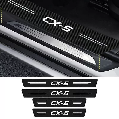 4x Mazda CX-5 Car Door Plate Sill Scuff Cover Anti Scratch Protector Stickers • $15.09