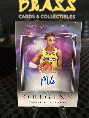 Maxwell Lewis 2023-24 Origins Rookie Auto Card No. RA-MLL  On Card Auto Lakers • $0.99