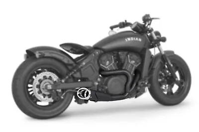 Combat 2-1 Full Exhaust System Shorty Black Chr Indian Scout 15-23 • $1044.99