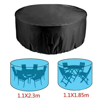 Large Round Furniture Cover Waterproof Outdoor Garden Patio Table Chair Set UK • £8.99