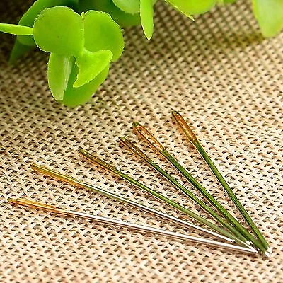 6pcs Handmade Sewing Needles Leather Canvas Craft Stitching Embroidery DIY Tools • £3.67