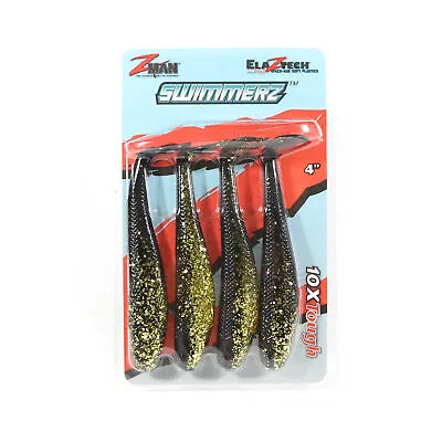 Zman Soft Lure SwimmerZ 4 Inch 4/Pack Gold Rush (6251) • $25.41