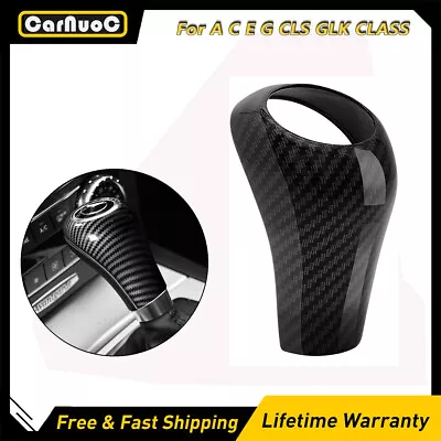 For A C E G CLS GLK 06-12 Gear Shift Shifter Knob Cap Cover Trim Carbon Fiber  • $9.88