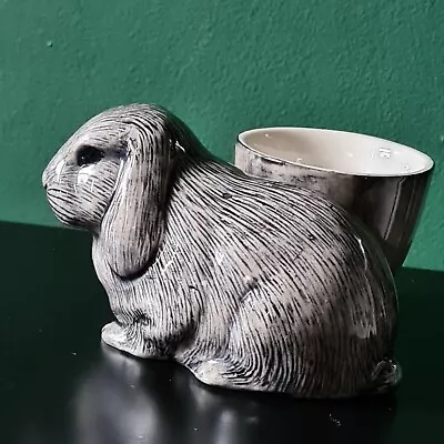 Quail Ceramic Lop Eared Rabbit Egg Cup 2011. Handpainted. • £7