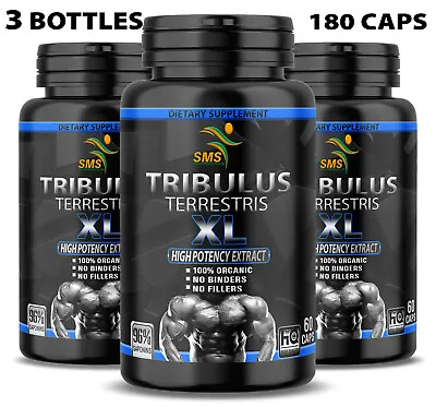 TRIBULUS TERRESTRIS 180 Caps 96% SAPONINS 7500mg Organic Fitness Supplement • $24.63