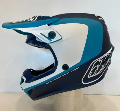 Open Box Troy Lee SE4 Polyacrylite Corsa Dirt Bike Helmet Marine Blue Size Large • $114