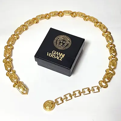 Gianni Versace Medusa Chain Belt Gold • $480