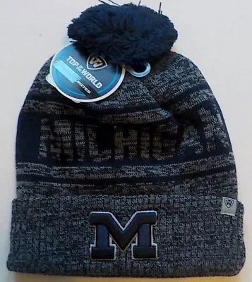 Michigan Wolverines Top Of The World Winter Pom Pom Hat Men's Acrylic Knit • $19.99