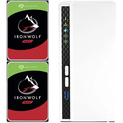 QNAP TS-233 2-Bay 2GB RAM And 16TB (2 X 8TB) Of Seagate Ironwolf NAS Drives • $779.02